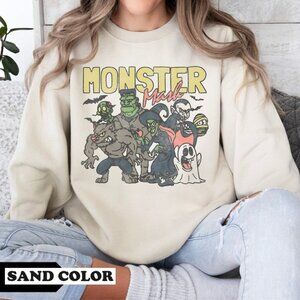 Retro Halloween Monster Mash Sweatshirt Spooky Season Ghost Sweater 05